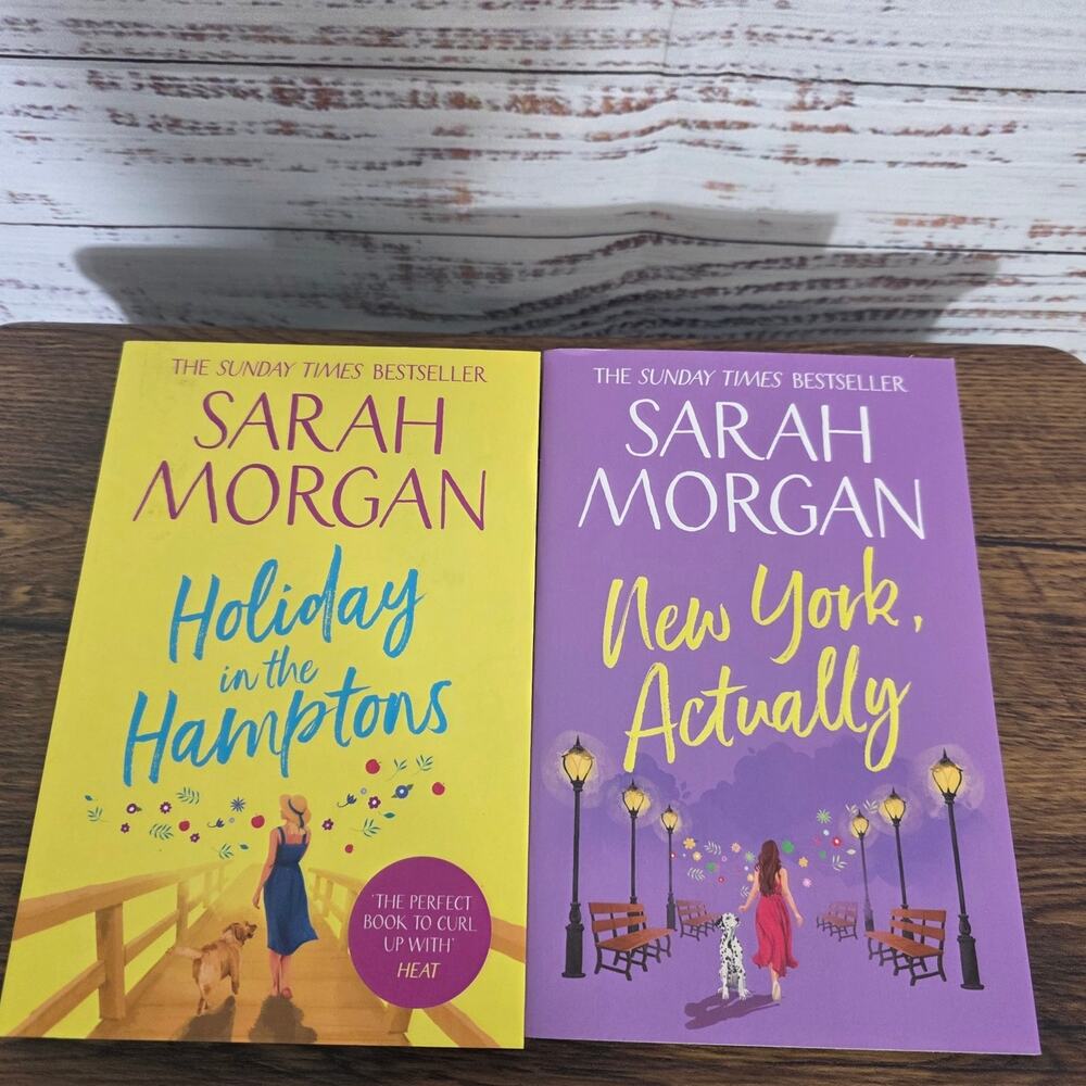 Sarah Morgan 2 Book Lot Holiday in The Hamptons & New York Actually Paperbacks